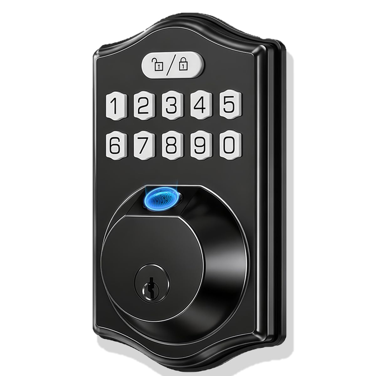 Photo 1 of Yinaou Deadbolts Lock for Front Door?Fingerprint Door Lock 0.3s Fast Unlock 100 Fingerprints 100 Codes Keyless Entry Smart Electronic Keypad Digital Auto Lock 1-99s