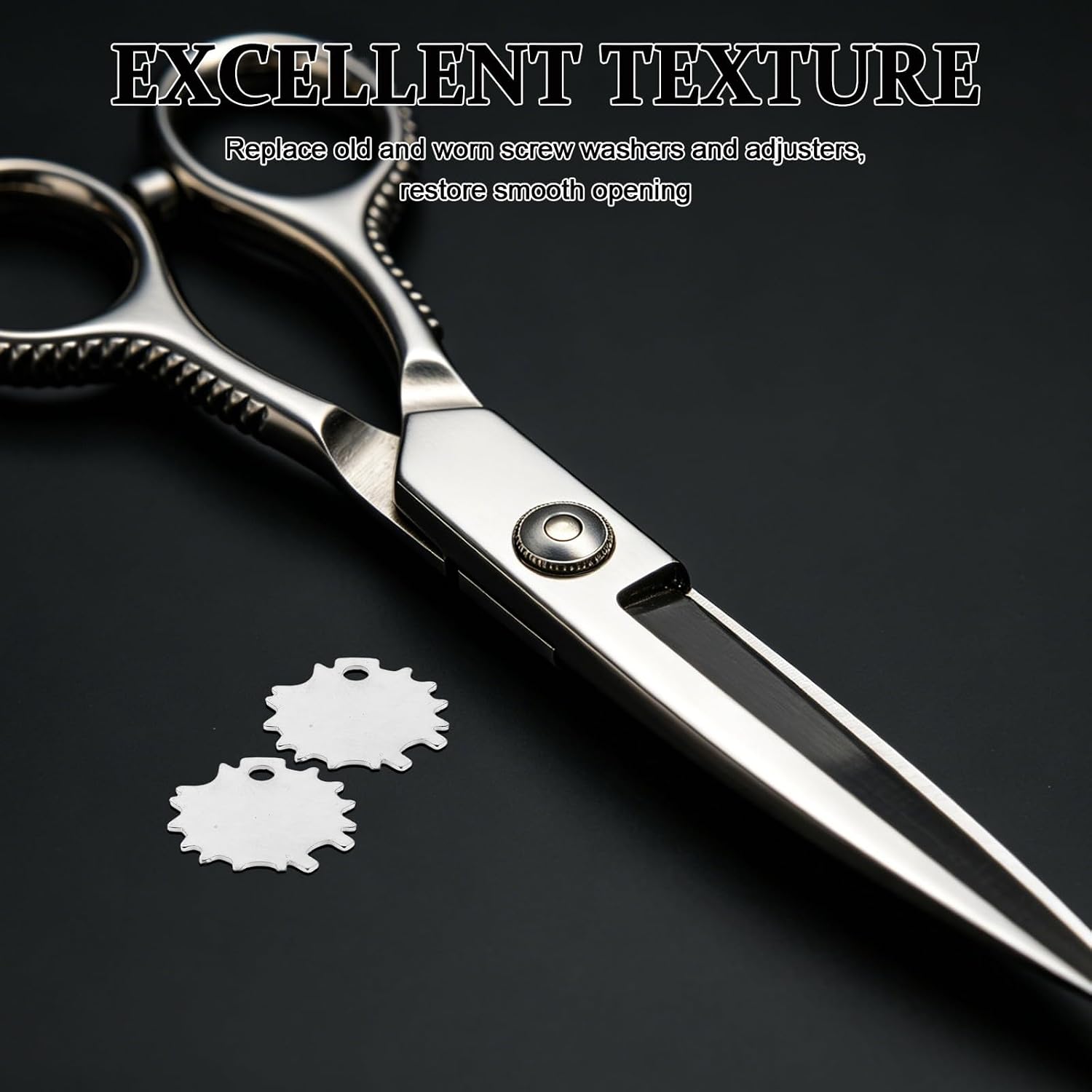 1 Set Hair Scissors Wrench Tension Key: Hair Scissor Hardware Kit with Adjuster Washer Nut Screws, Barber Tool Repair Accessory for Professional Hairdressing image 5