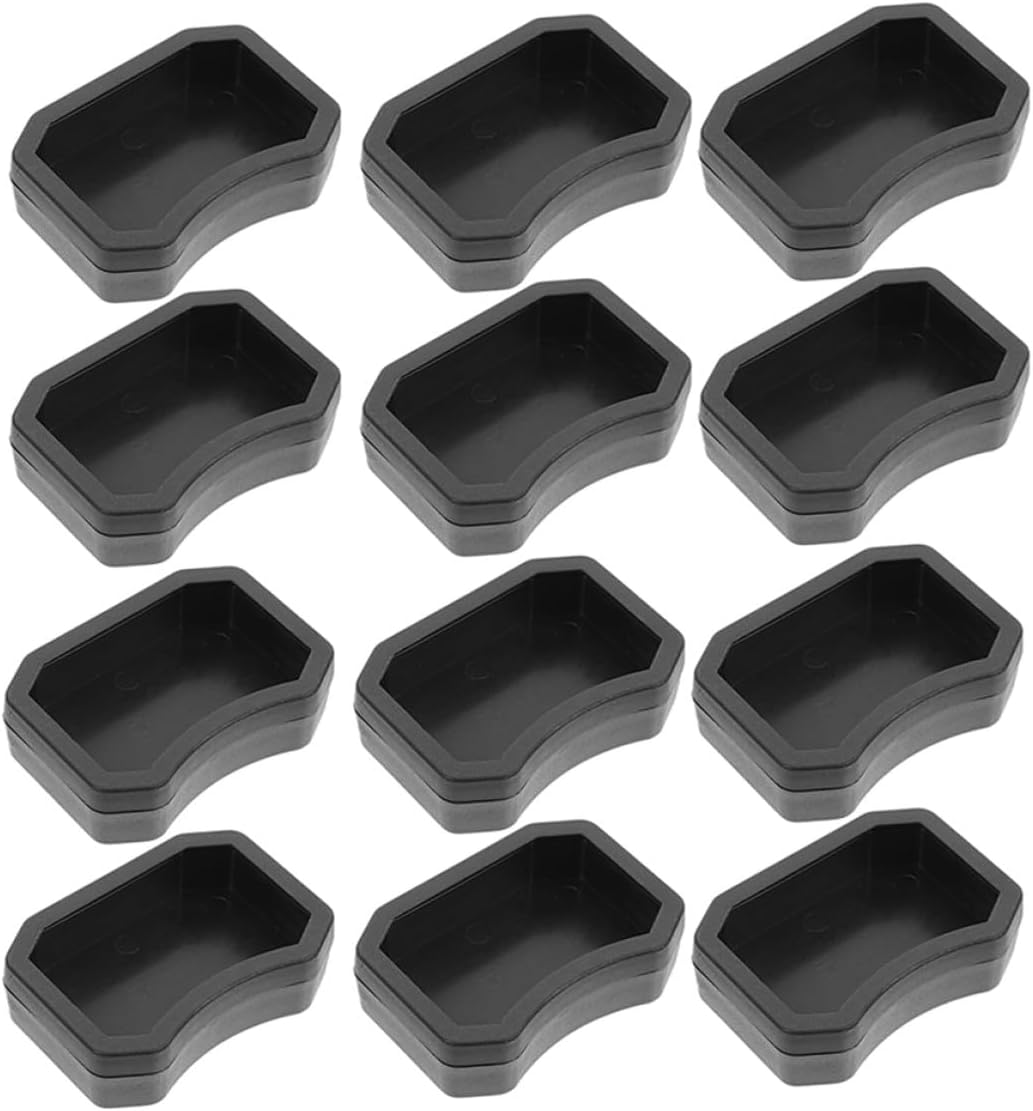 Yardwe 20pcs Compact Dark Plastic Reptile Water Dish and Food Bowl Terrarium Feeding Holder for Geckos Bearded Dragons and Amphibians