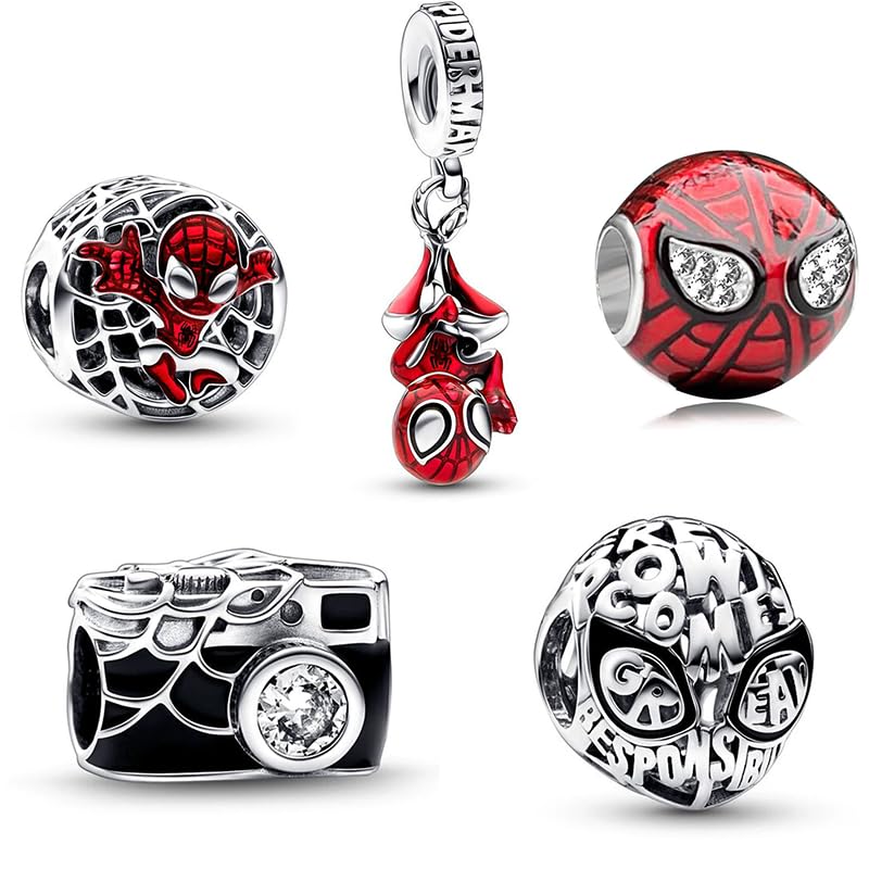Cartoon Charms for Women Spacer Beads, 925 Sterling Silver Charms fit PD Charms Bracelet Necklace Pendant