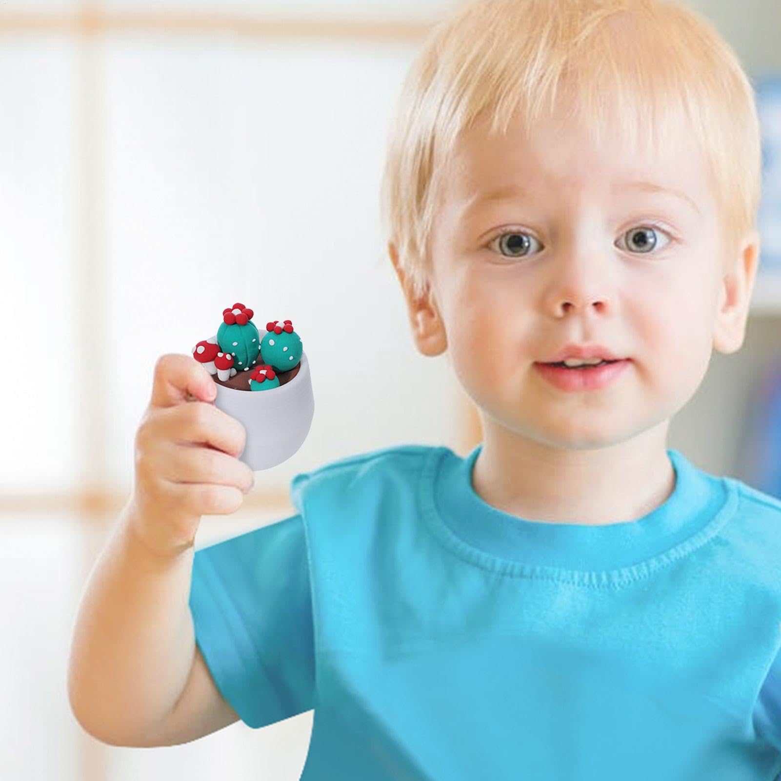Kit di argilla per bambini, kit di argilla da modellare Simpatiche piante