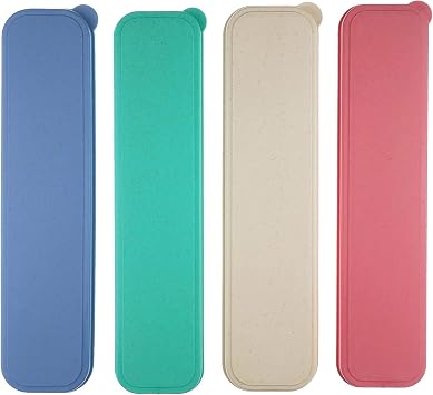 4 Pack Portable Travel Tableware Storage Box Case for Cutlery Kit 4 Colors