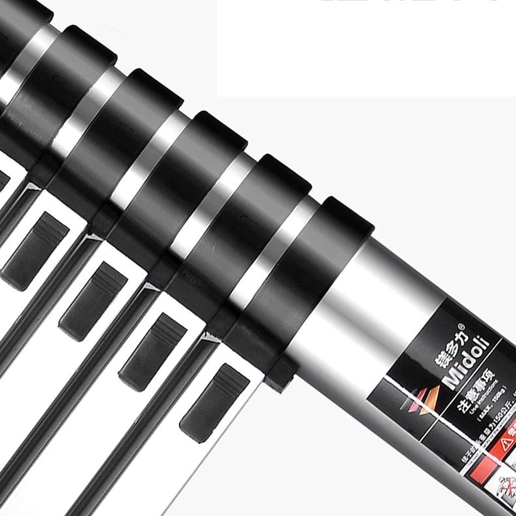 Aluminum Extension Ladder,One-Sided Folding Straight Ladder,Household Stairs, Portable Lifting Engineering Ladder,Max Load 150kg/330lb (Size : 2.7M (8.8FT))