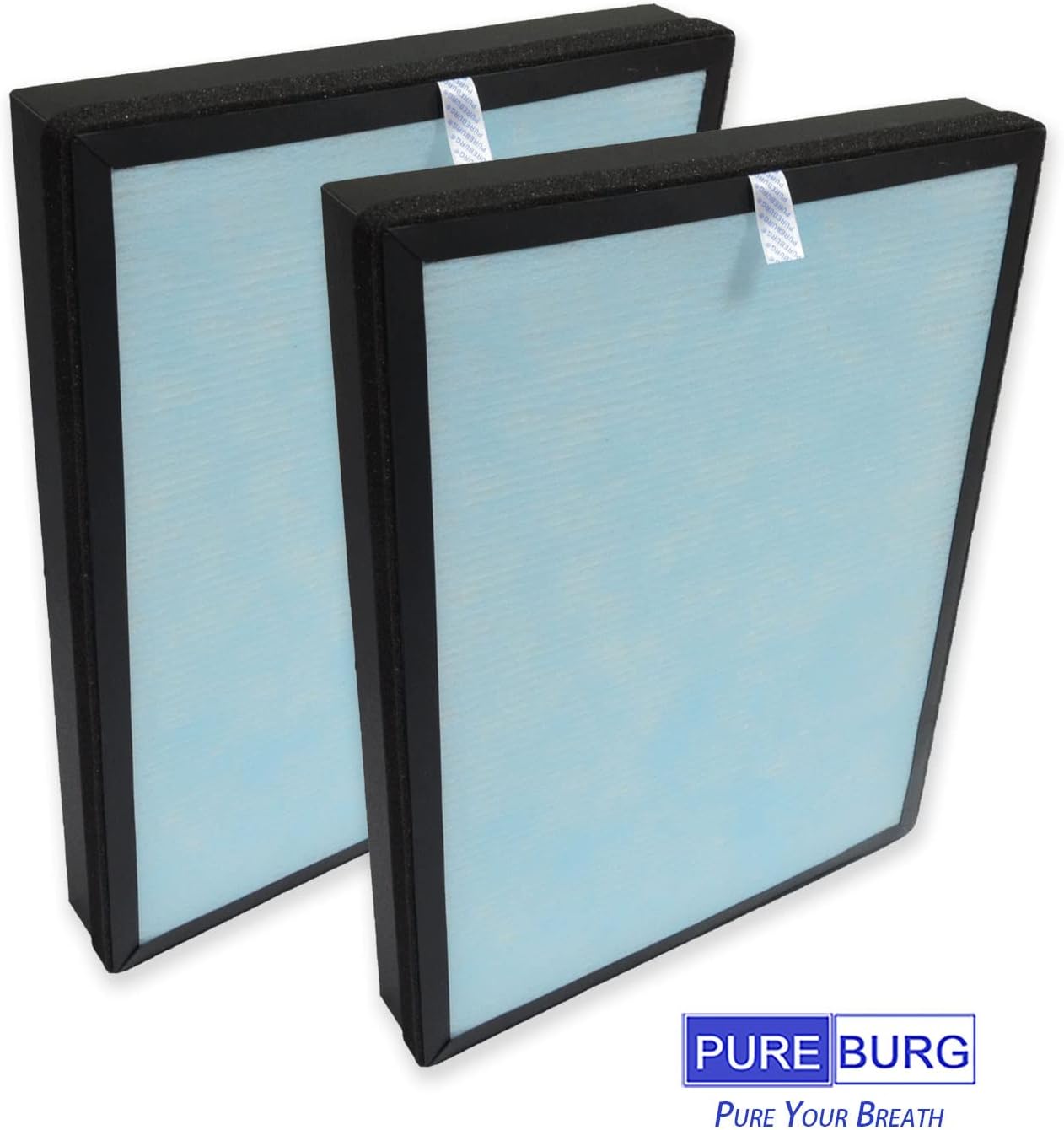 PUREBURG Replacement Filter Compatible with AIRTOK AP1002 Air Purifier,2-Pack H13 True HEPA 4-Stage Filtration Activated carbon 2-IN-1 Air Clean Dust VOCs Odor PM2.5