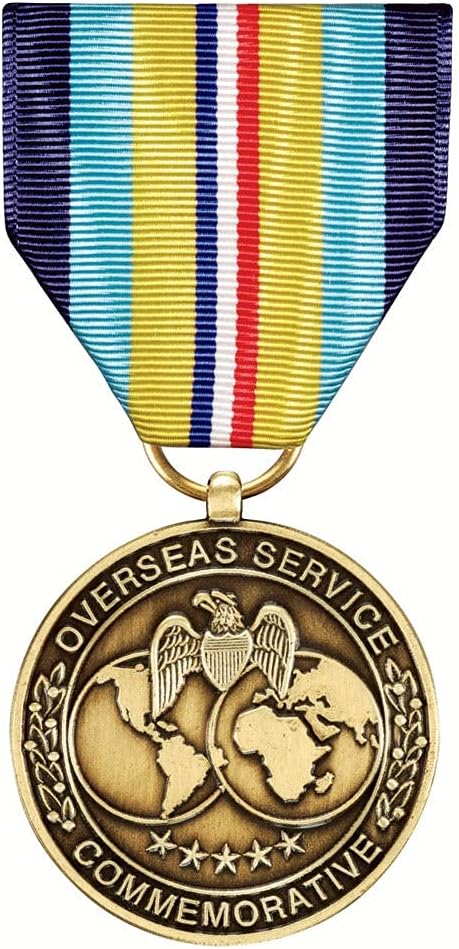 MEDALS OF AMERICA EST. 1976 Gold Traditional Full Size Overseas Service Commemorative Medal