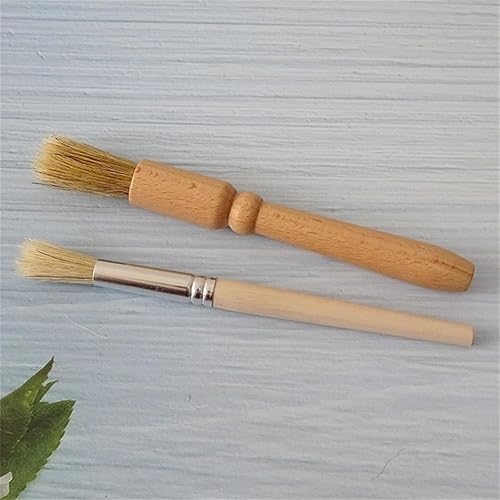 Miniatura 7 de Cepillo de limpieza para molinillo de café, 2 piezas, mango de madera y cerdas naturales, cepillo de madera para polvo, accesorios para grano de