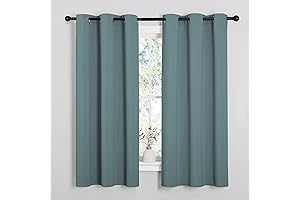 NICETOWN Modern Greyish Blue Blackout Curtains: The Perfect Solution for Short Windows