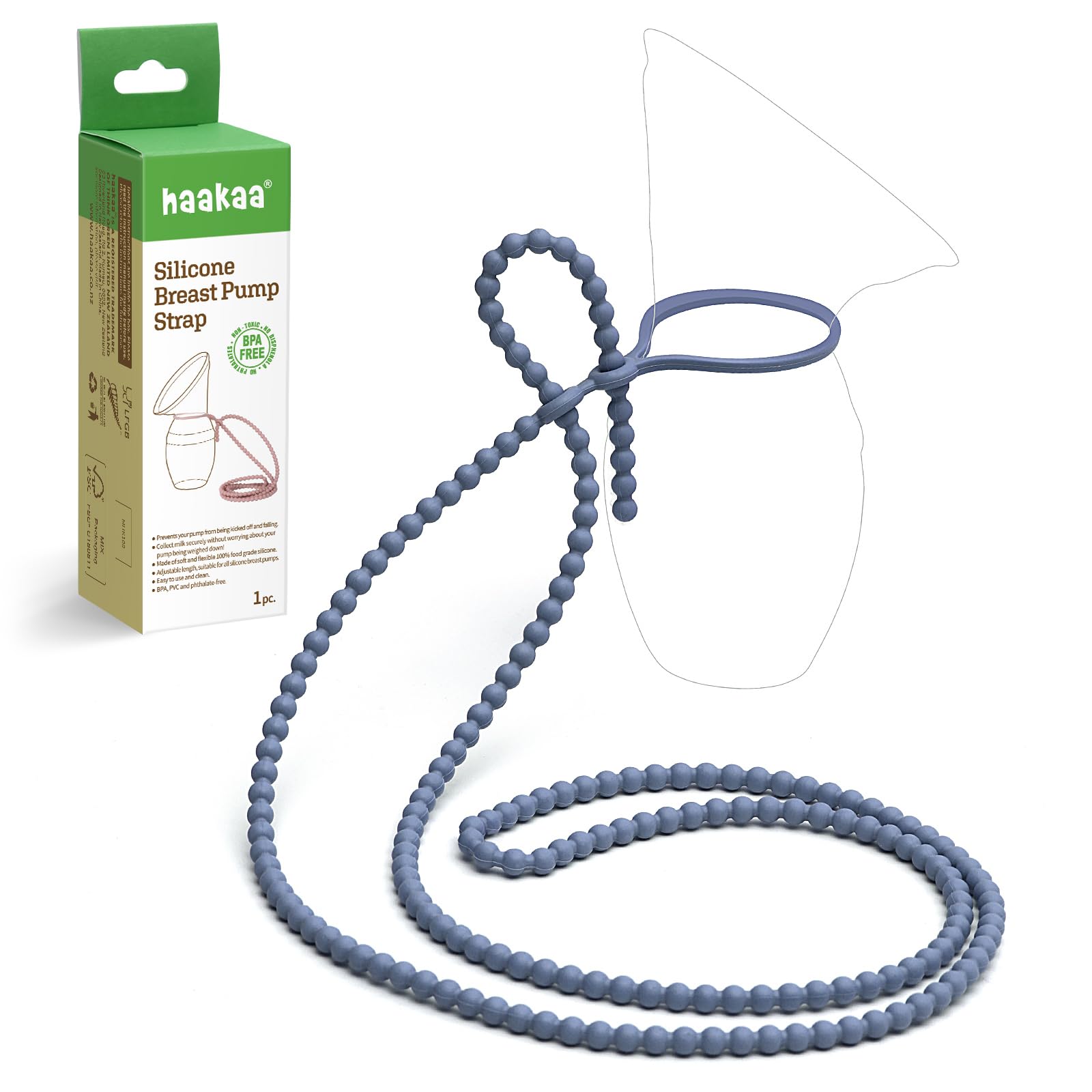 haakaa Breast Pump Strap for haakaa Gen.1/2/3 Breast Pump Manual Breast Pump Strap | Color: Bluestone