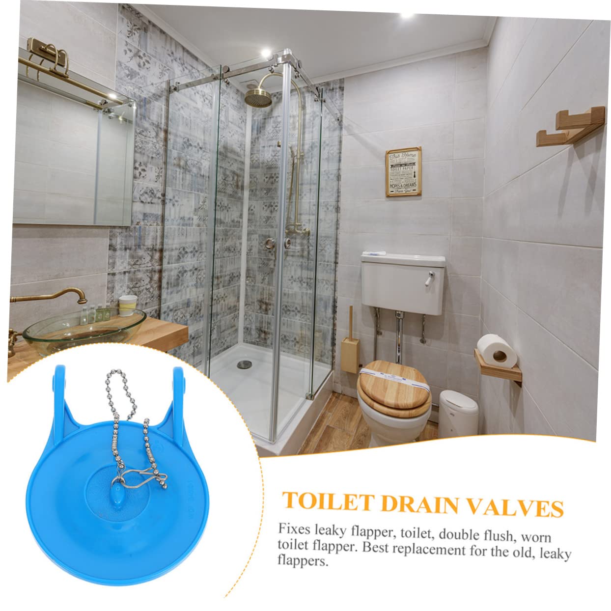SHINEOFI 2 Sätze Toilettenflapper Ersatz Wassersparende Toilettenreparatur Teiliges Für Undichte Toiletten Einfache Installation Langlebiges Material 2 Stücke * 2
