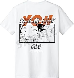 SHAMAN KING Asakura Leaves "Somehow!" Back Print T-shirt Men's L Size
