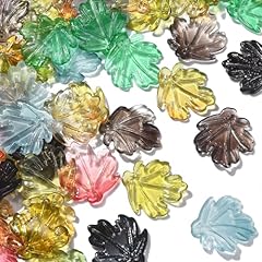 Maple Leaf Glass Charms_100Pcs