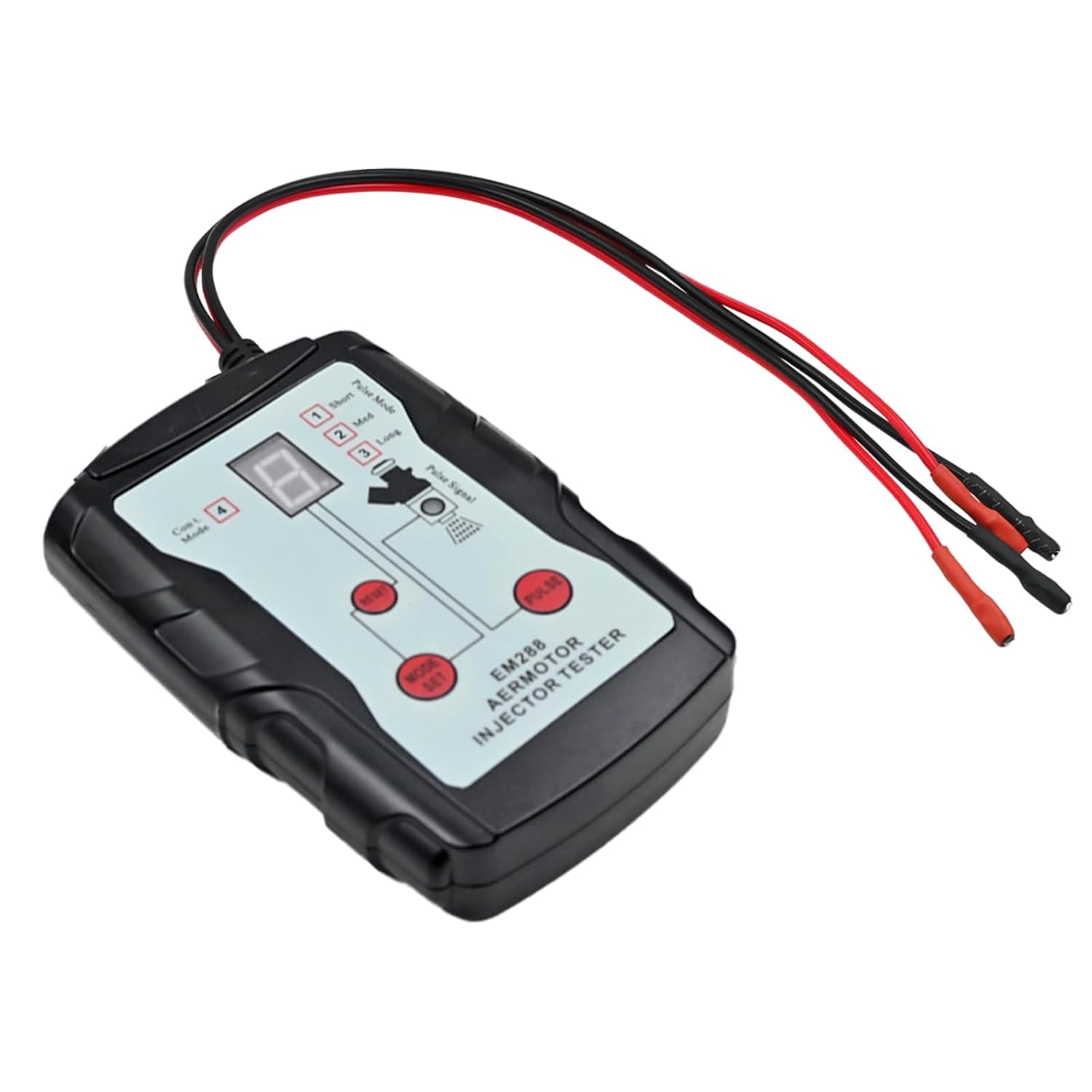 Fuel Injector Tester and Cleaner Kit Testing Tool with 8 Modes LCD Display Universal 12V EFI GDI Adapters