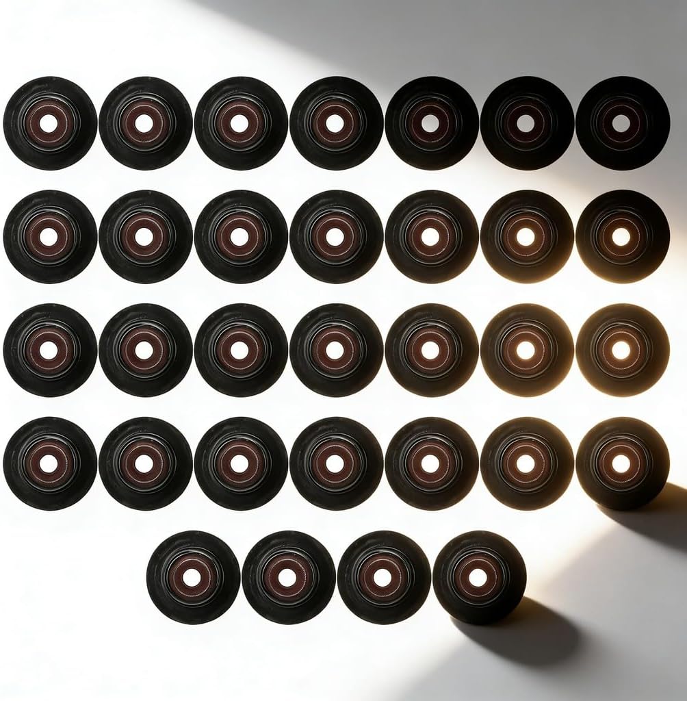 Valve Steam Seal Set, 32pcs, Rubber, LR078819 for Engine Valve Oil Seal Replacement - Durable Sealing, Wear, Fits LAND LR4 DISCOVERY 4 and RANGE