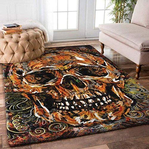 Awesome Skull Art Home Decor Area Rug (Small)