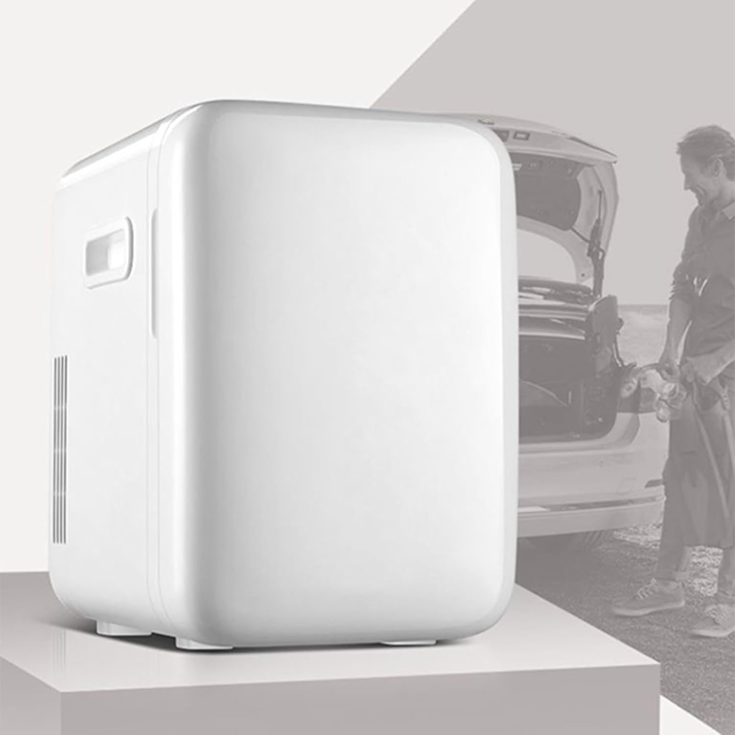 Car Small Refrigerators, Electric in Mini Fridge, Personal Beauty Refrigerator for Bedroom, Office, Car, Makeup, Camping, Travel