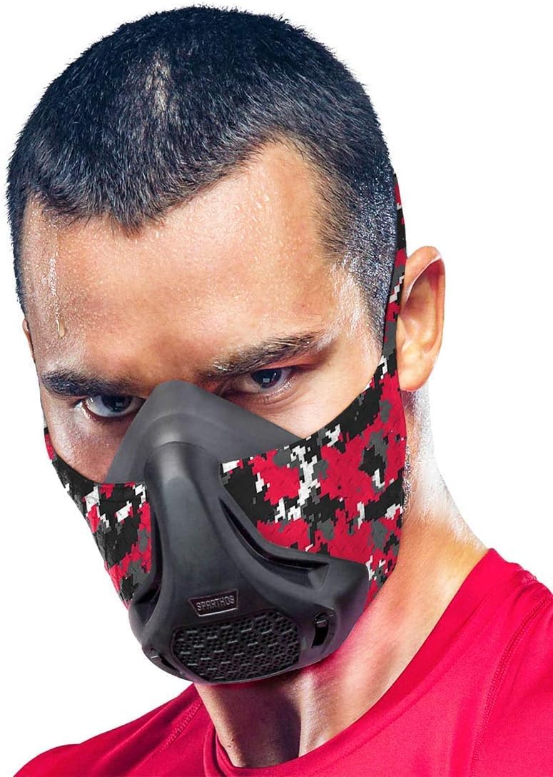 sparthosワークアウトマスク高地シミュレーション – 実行中の、サイクリング、標高 – Cardioトレーニング、フィットネス、Endurance – Hypoxic抵抗マスク[ 16呼吸レベル]