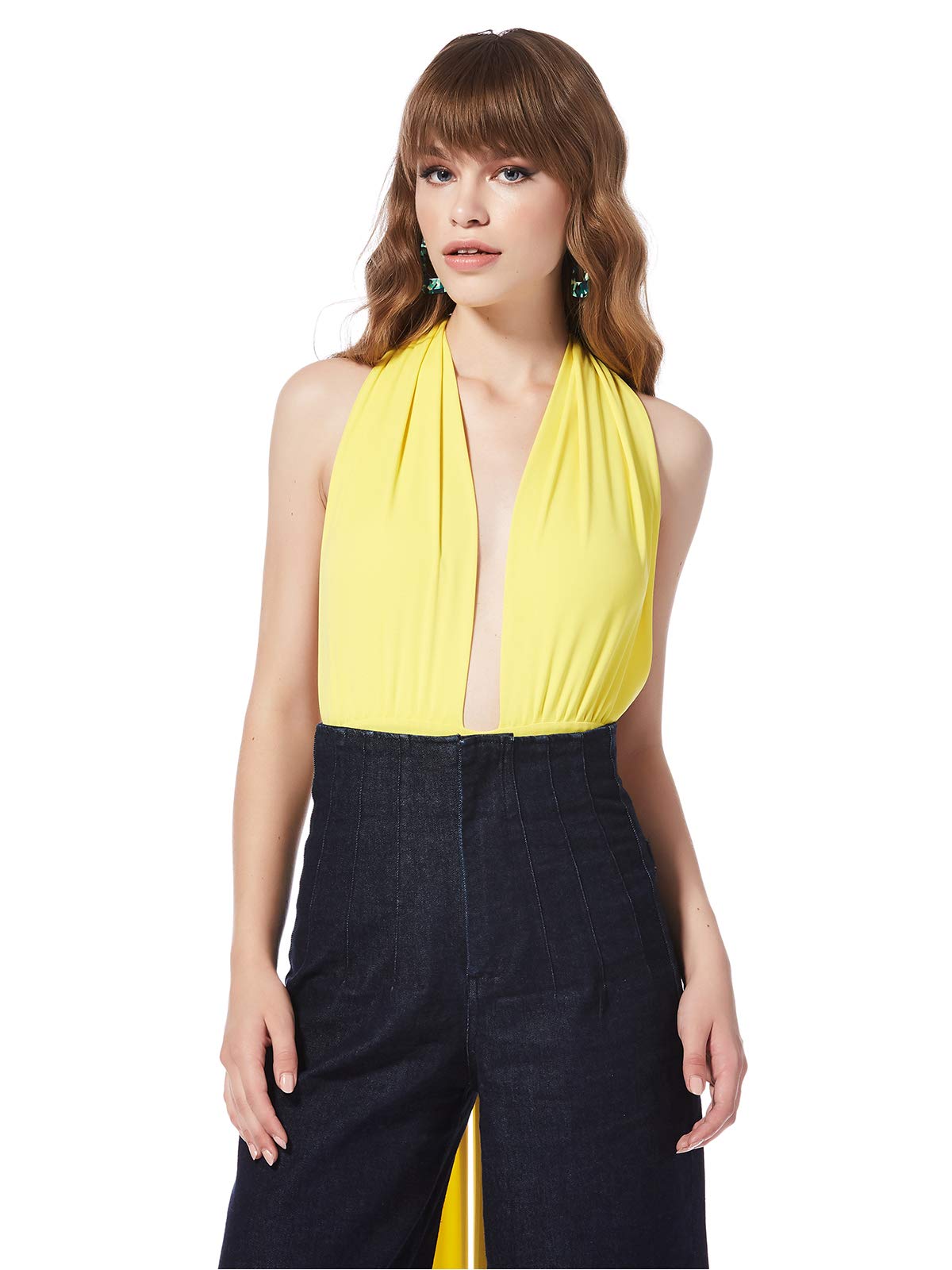 women's multi wrap style body, yellow, 40 EU (Manufacturer Size:Large)