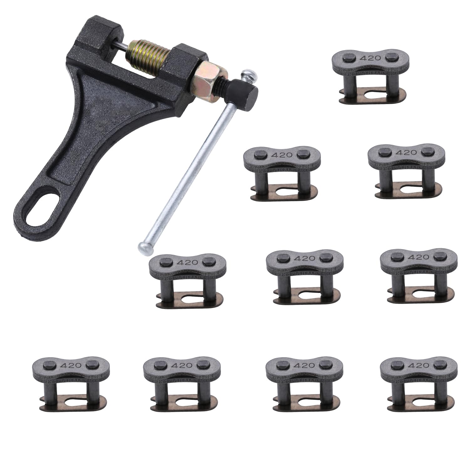 KAMIER 420 Chain Master Connect Link Breaker for Coleman CT200U BT200X Baja 196 212cc Mini Bike Go Kart TaoTao Coolster Ice Bear Suzuki SSR TTR CRF 50 70 90 110 125cc Pit Dirt Bike 4 Wheeler ATV Parts