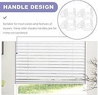 Vista 9 de Tofficu 4 tiradores sin cordón para ventanas, fáciles de instalar, material resistente para persianas enrollables
