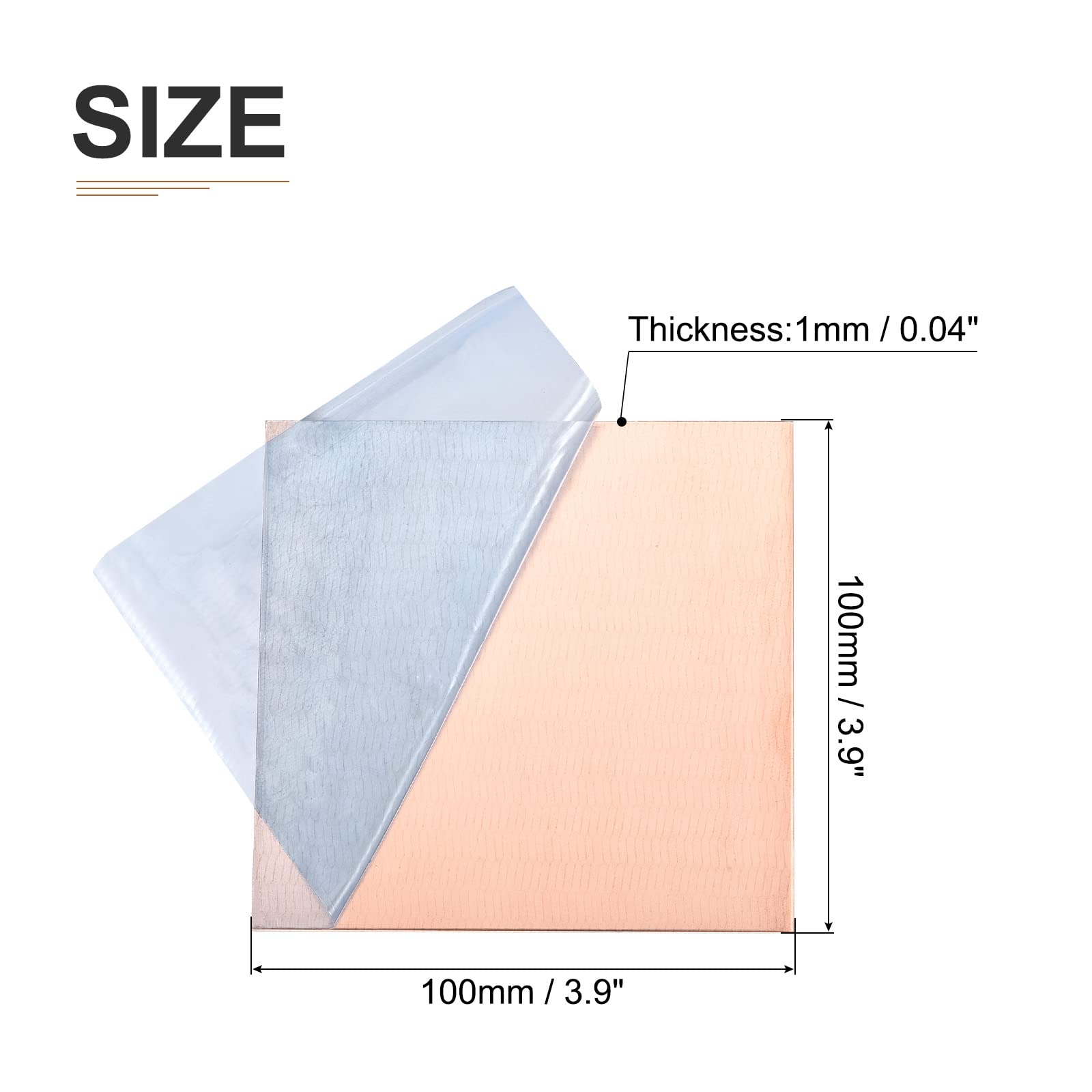 DTGN Kupferbleche 150x100x1mm – 2er Set, Rein, Für Maschinenteile, Dichtungen & DIY, Gute Leitfähigkeit DTGN Kupferbleche 150x100x1mm – 2er Set, Rein, Für Maschinenteile, Dichtungen & DIY, Gute Leitfähigkeit