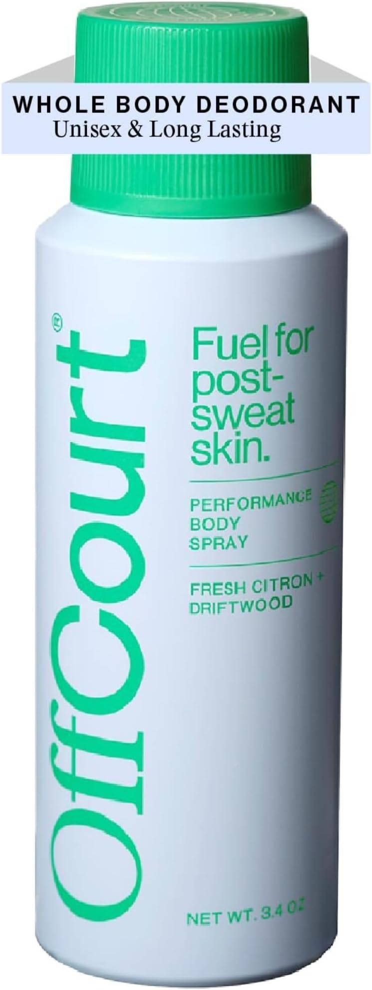 - OffCourt Natural Body Spray for Men - Prebiotic Deodorizing Spray with Citrus and Driftwood Scent, 3.4 Ounce