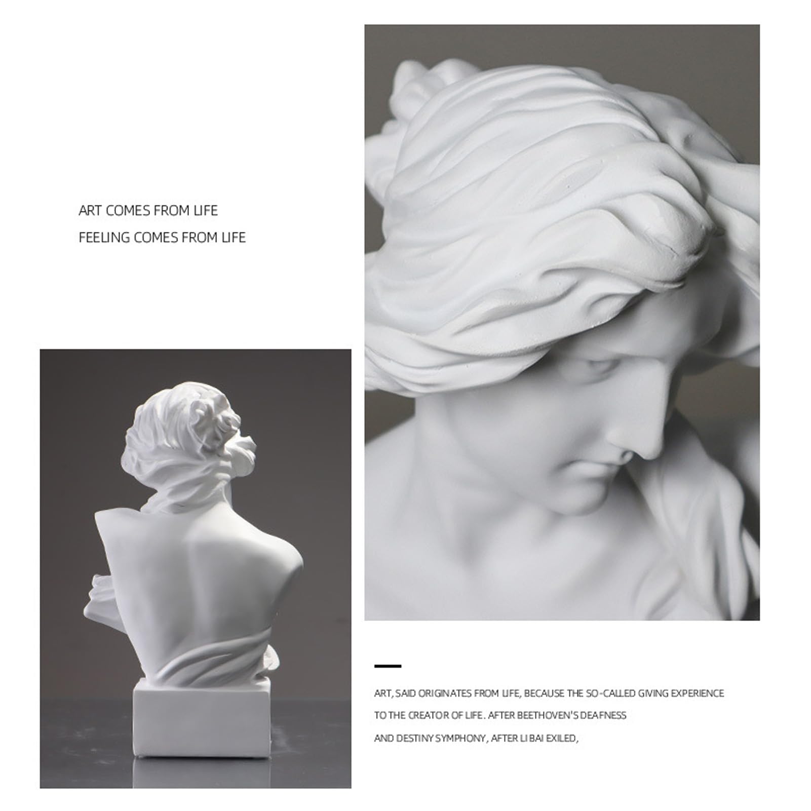 Grecka statua bogini Vintage klasyczna ręcznie wykonana żywica grecka rzeźba do salonu w pokoju sztuki dekoracje domowe biuro Syntetyczna żywica 11.7x6,8x4,9in