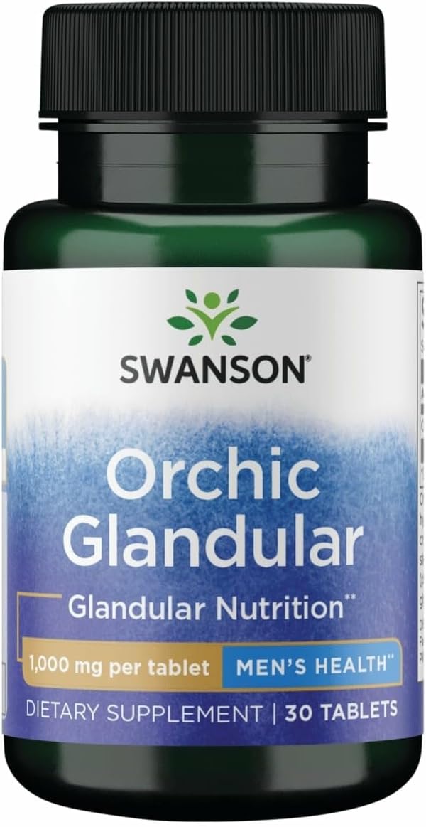 Swanson Raw Orchic Glandular 1 Gram 30 Tablets