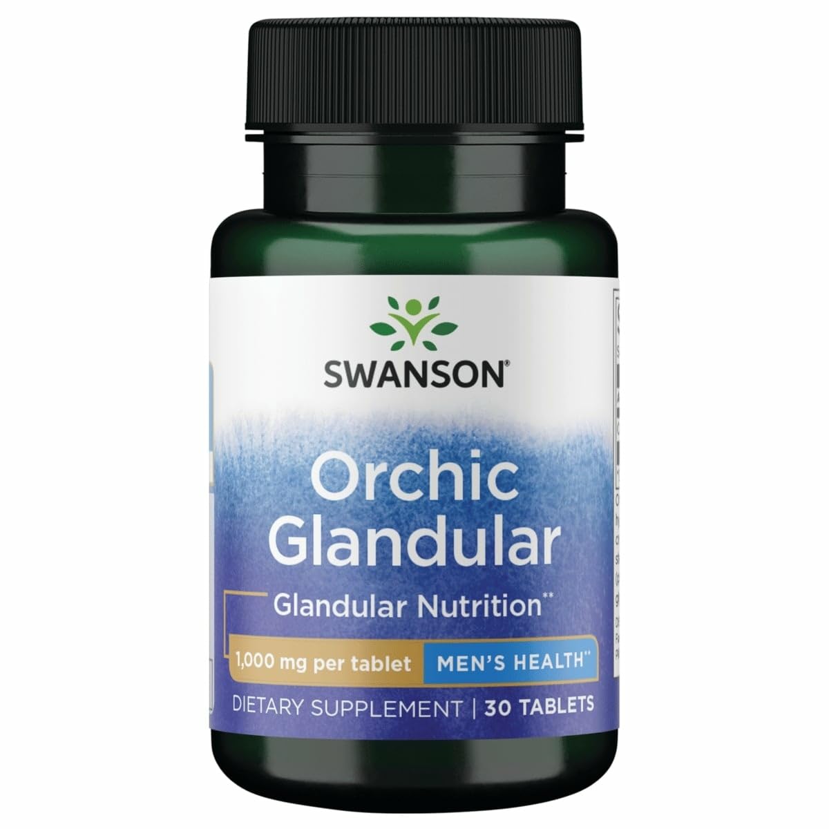 Swanson Raw Orchic Glandular 1 Gram 30 Tablets