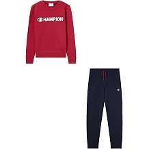 Champion Boys' Full Zip Sweatsuit, Crewneck Tracksuit with College-style Graphic, rib cuffs and drawcord waistband, superior thermal comfort
