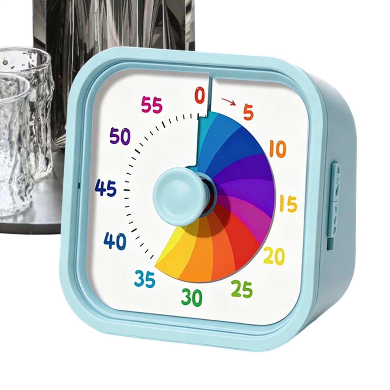 Temporizador visual de cocina y aula: reloj de disco para niños, niñas y oficina
