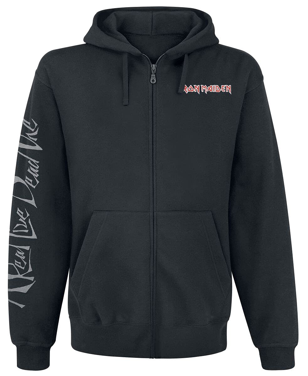 Iron Maiden A Real Live/Dead One Hombre Capucha con Cremallera Negro