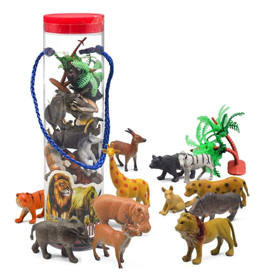 TEMSON Realistic Animal Figure Toy – 10 Pcs Wild Animal Toy for Kids, Animal Figure Playset, Educational & Prank Toys for Kids (Wild Animal)
