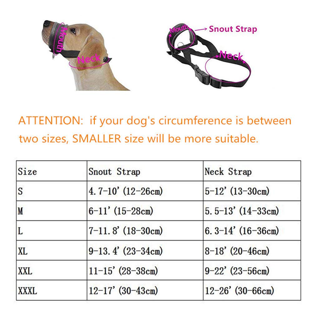 ILEPARK Muselière en Nylon Réglable pour Chiens, Museliere Anti Aboiement Anti-Morsure (XL,Noir)