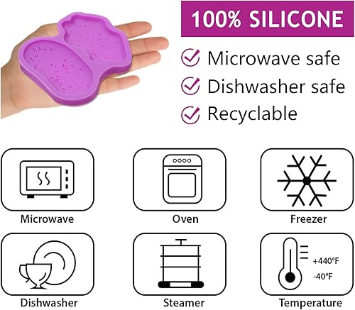 Miniatura 3 de Moldes de silicona para chocolate, 4 paquetes de flores de piedra para decoración de pasteles de jardín, decoración de cupcakes, arcilla, borde de