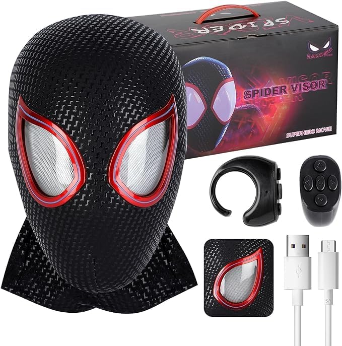 Spider Mask with Moving Eyes helmet cosplay mask
