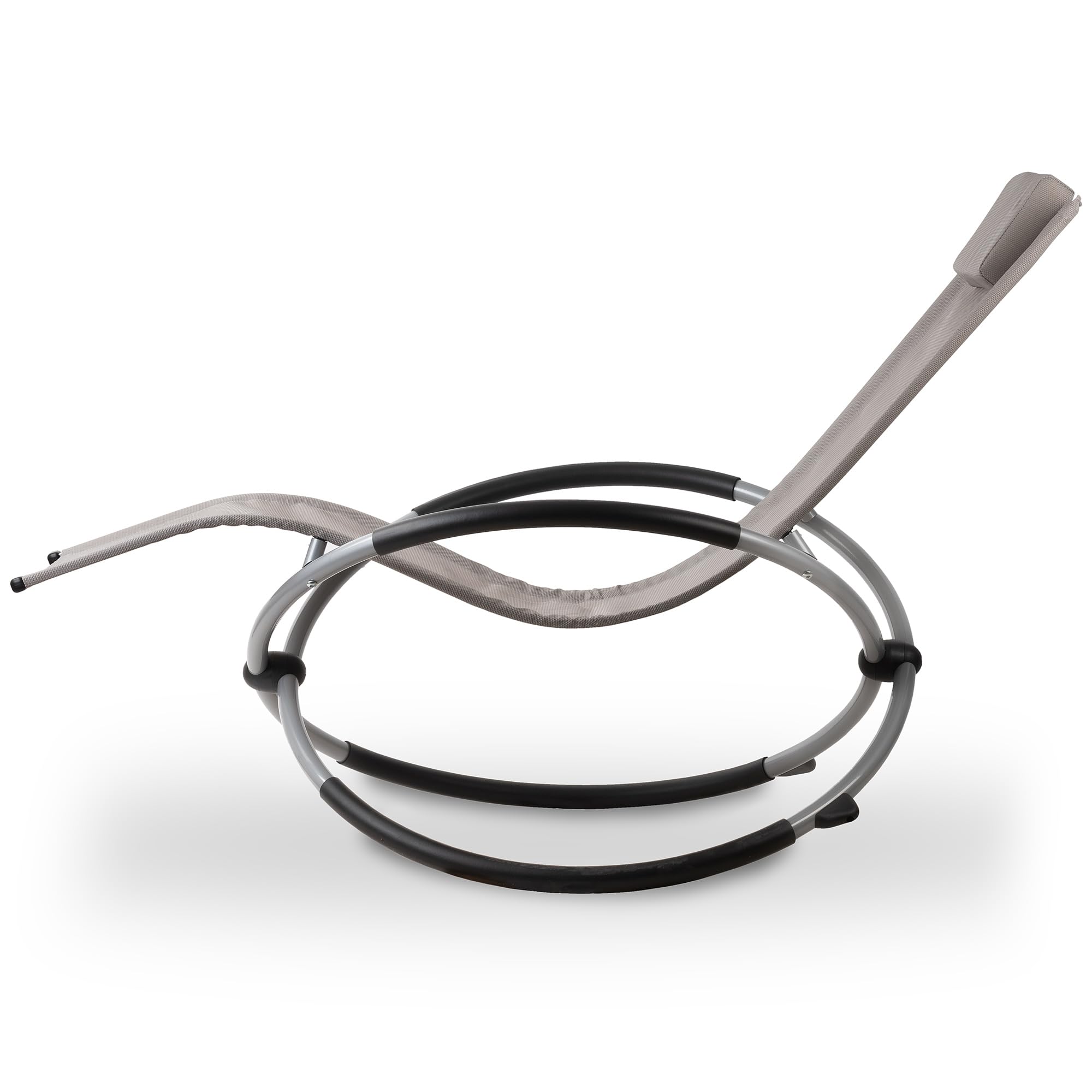 CampFeuer Tumbona Plegable con Cojín Extraíble | Mecedora Plegable | Tumbona para Exterior, Tumbona para Jardín | Silla Mecedora Reclinable para Terraza, Tumbona Relax | Tumbona Portátil