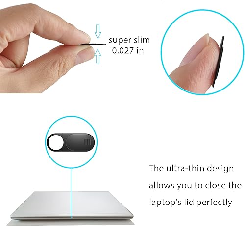 Miniatura 4 de Funda deslizante para cámara de laptop, paquete de 12 fundas para cámara web, cubierta para cámara de teléfono, ultrafina para computadora, se