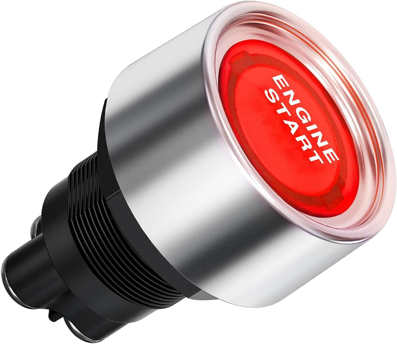 Gebildet Universal SPST 12V-24V/50A Push Start Ignition Switch, LED Car Engine Start Stop Button Momentary Start Switch for Car Truck Boat RV ATV