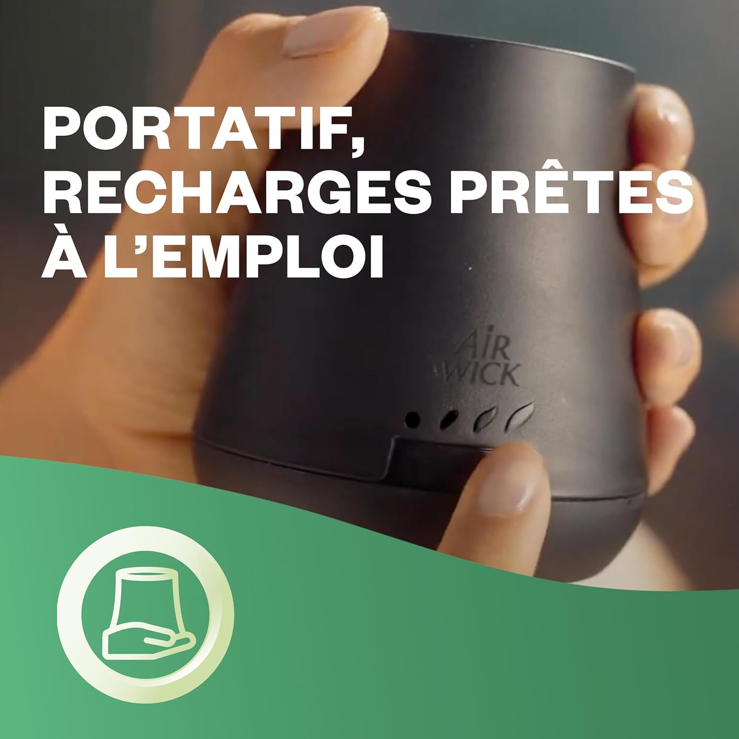 Air Wick Lot de 6 Recharges Diffuseur désodorisant d’Huiles Essentielles Brume Parfumée Lavande et Jacinthes des Bois