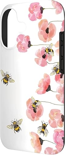 Vista 2 de Bumble bee - Honey Bees. bee Lover. Pink Flower. Gift Case for iPhone 17