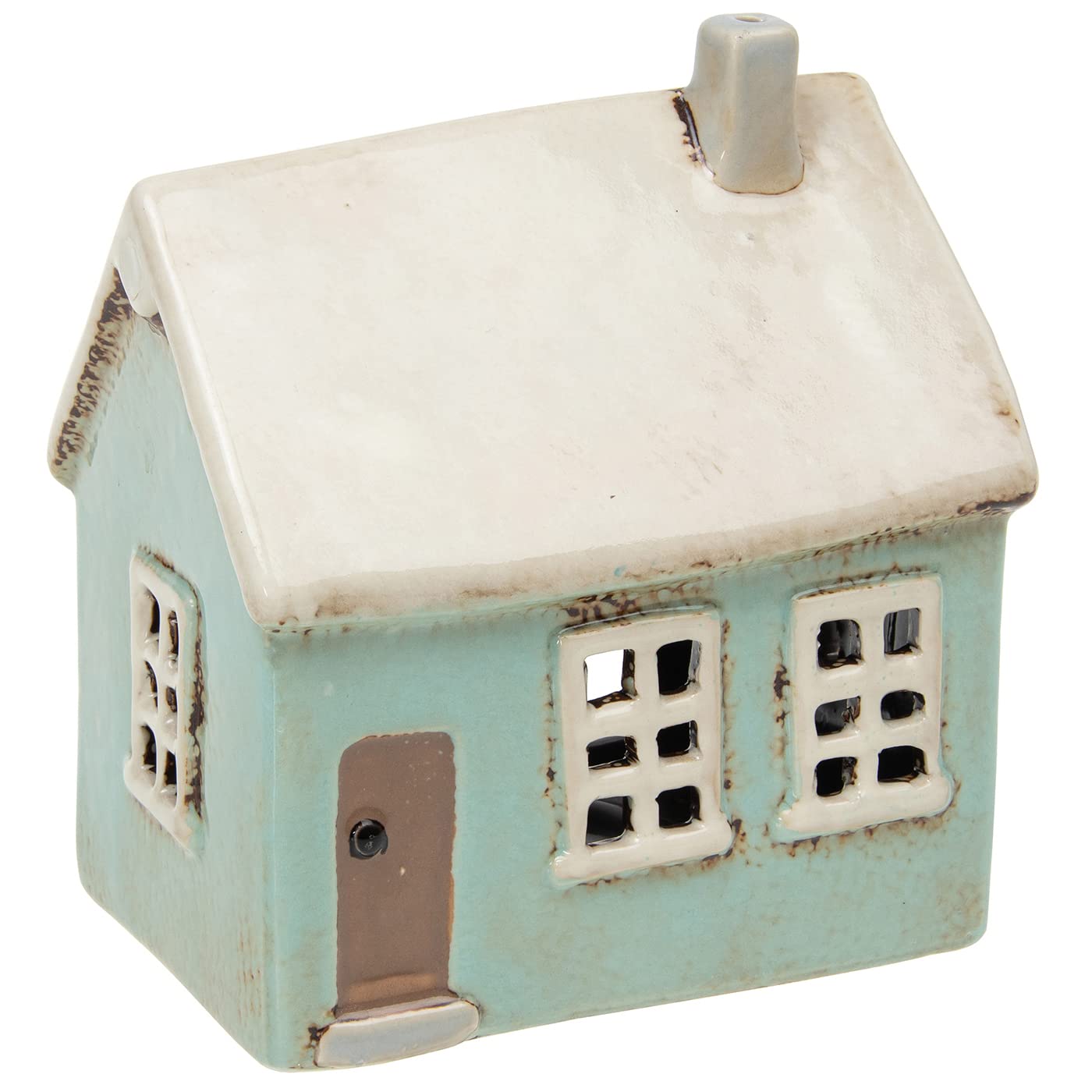 Village PotteryAqua House Tealight Holder