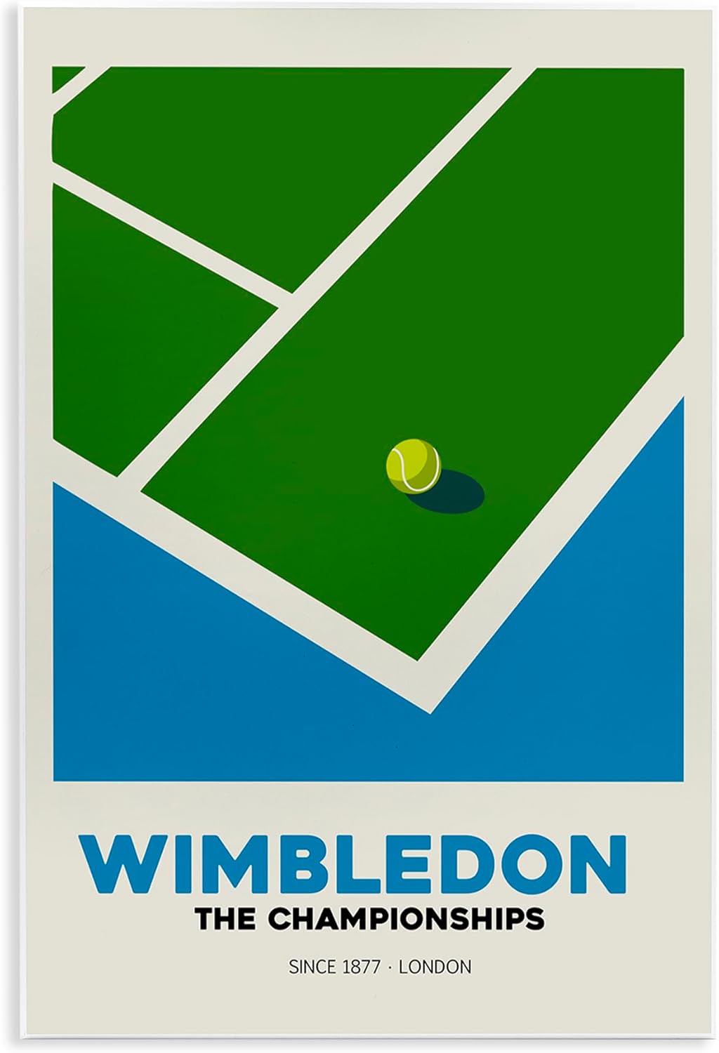 Stupell Industries 'Wimbledon Tennis Court', Wall Plaque Art, 10 x 15 Inches, Easy to Hang and Sturdy, Made in USA, by Andreas Magnusson