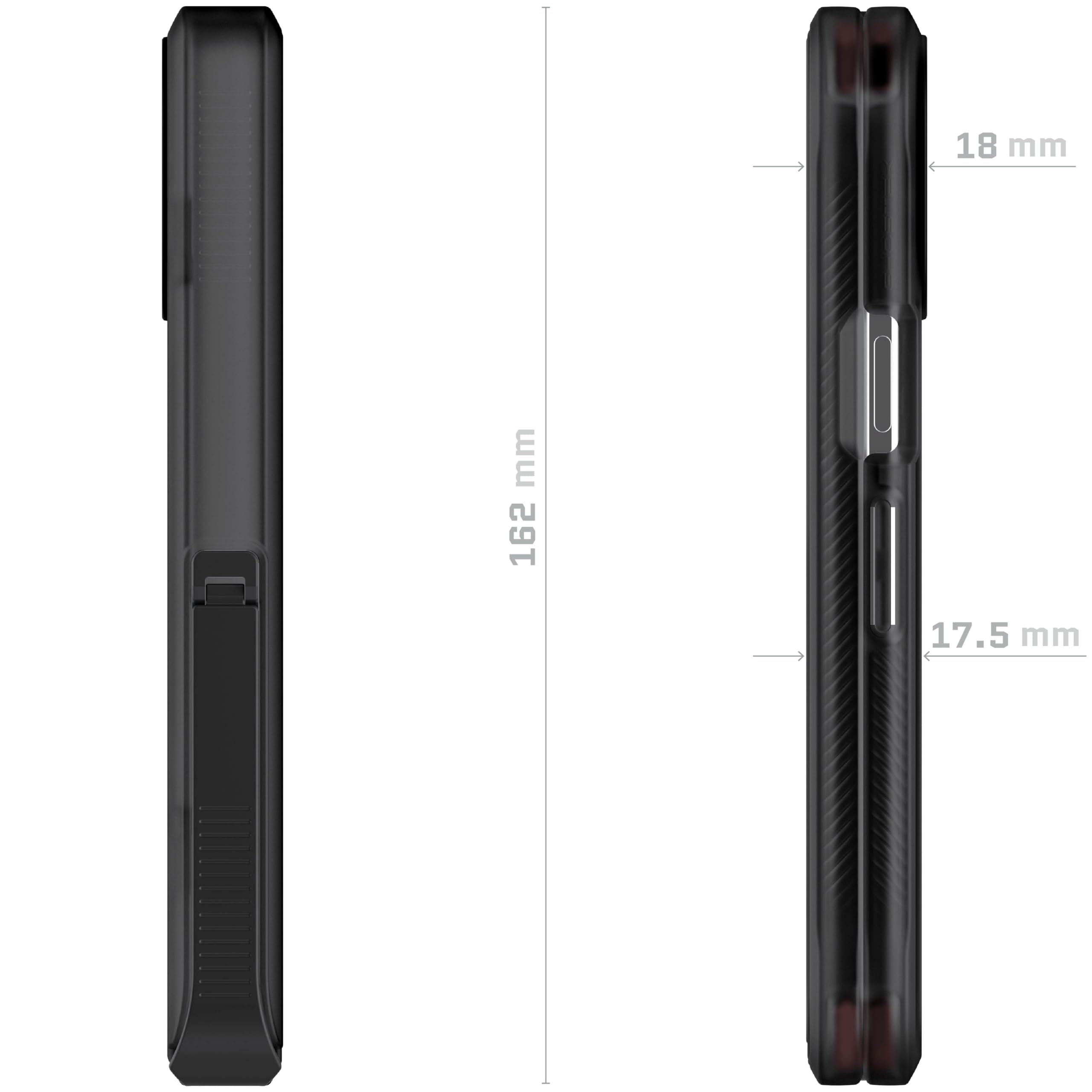 Ghostek Covert - Funda Transparente para Pixel 9 Pro Fold con Soporte Integrado y protección Completa de bisagra, a Prueba de Golpes, diseñada para Google Pixel 9 Pro Fold 2024 (8 Pulgadas) (Humo)