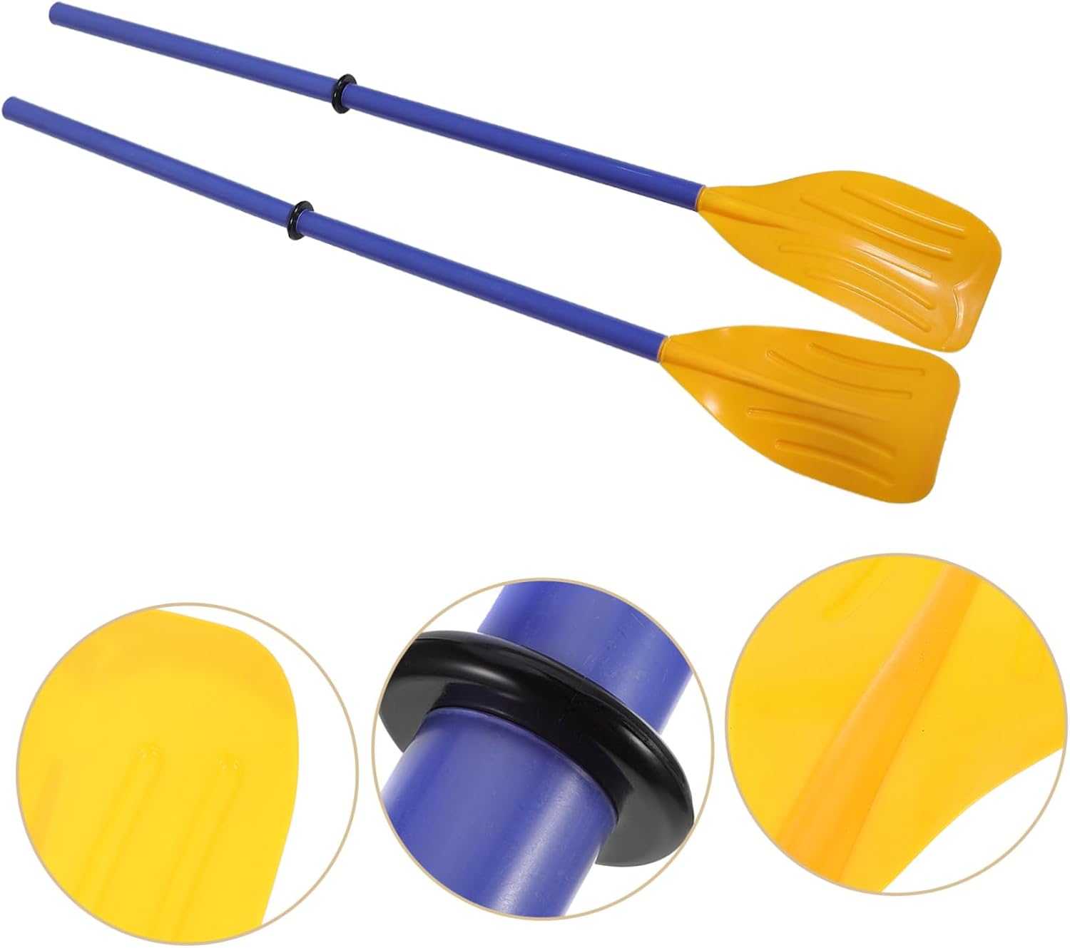 2Pcs Inflatable Kayak Paddle Ergonomic Design Rubber Boat Paddles for Easy Water Sports High Practicality Material for Beginners and Professionals