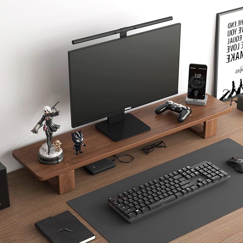 Dreamy design Engineering Wood Monitor Stand Riser for Desktop Computer & Laptop | Ergonomic Screen Stand with Storage Space | Particle Board Monitor Table Stand for Office Home Studio & Study Desk (Design 1)-image-13