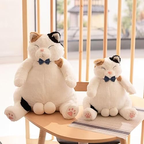 Miniatura 2 de Lindo gato de peluche con bolas, divertido peluche de gato, gato de peluche perezoso con pelota, regalos de cumpleaños para niñas y niños (marrón y