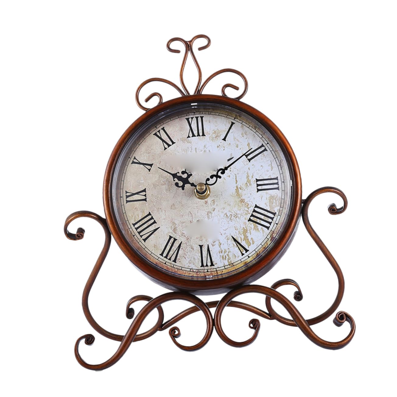 DECHOUS 1pieza Reloj De Mesa Retro Antiguo De Hierro para Decoración De Hogar Y Oficina Reloj De Escritorio Vintage Silencioso Y Elegante para Sala De Estar Y Dormitorio
