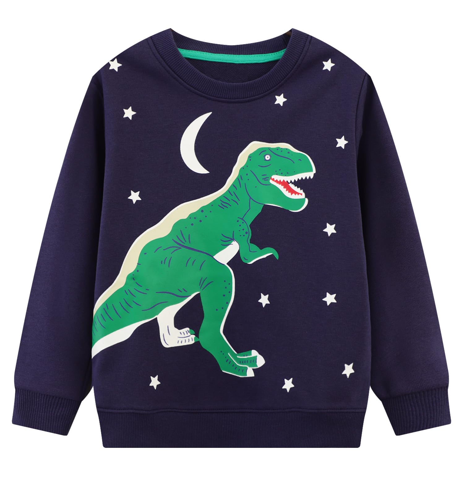 Toddler Boys Sweatshirts Kids Cotton Long Sleeve Crewneck Pullover Cartoon Print Shirts 2-7T