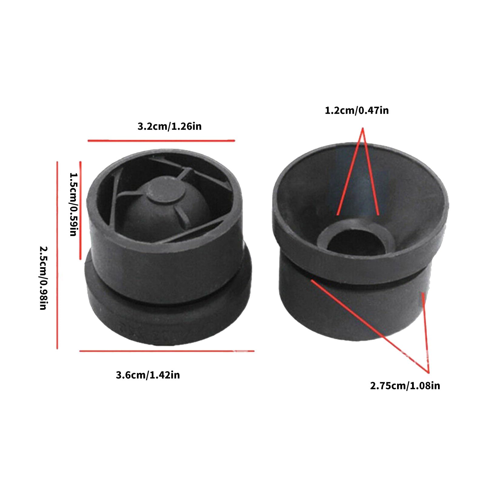 Rebellious 4PCS Gomma Coperture Motore Ammortizzanti Coperture Ammortizzatori Per Sostituzione Senza Difficile E Migliora La Longevità Del Cappuccio