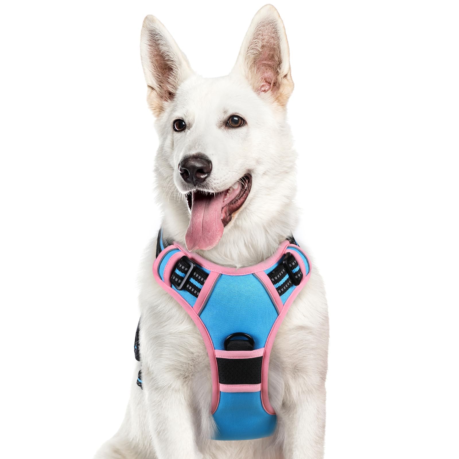 Eagloo Dog Harness for Large Dogs, No Pull Pet Vest with 2 Leash Clips